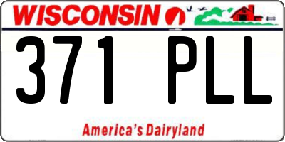 WI license plate 371PLL