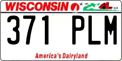 WI license plate 371PLM