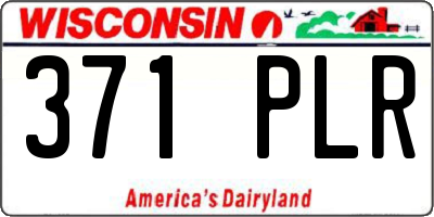 WI license plate 371PLR