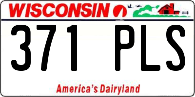 WI license plate 371PLS
