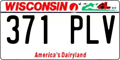 WI license plate 371PLV