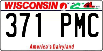 WI license plate 371PMC