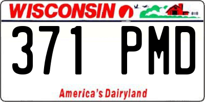WI license plate 371PMD
