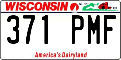 WI license plate 371PMF