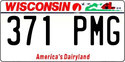 WI license plate 371PMG