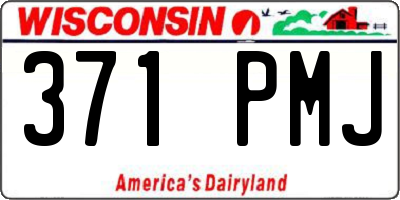 WI license plate 371PMJ