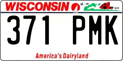 WI license plate 371PMK