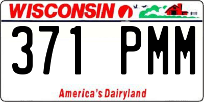 WI license plate 371PMM