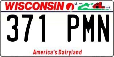 WI license plate 371PMN