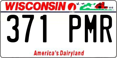 WI license plate 371PMR