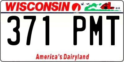 WI license plate 371PMT