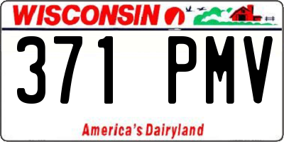 WI license plate 371PMV