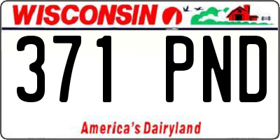 WI license plate 371PND