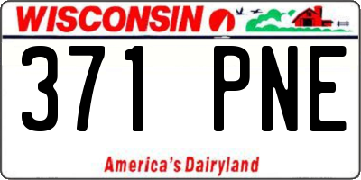 WI license plate 371PNE