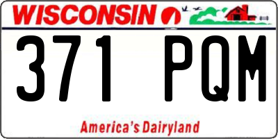 WI license plate 371PQM