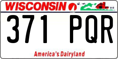 WI license plate 371PQR