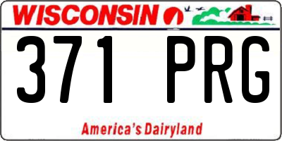 WI license plate 371PRG