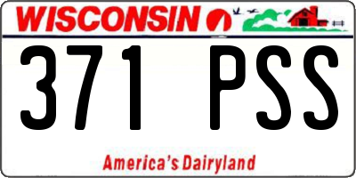 WI license plate 371PSS