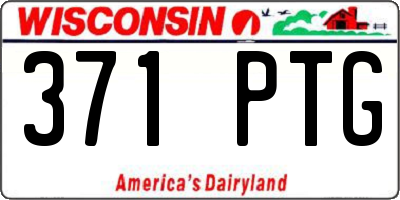WI license plate 371PTG