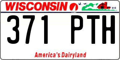 WI license plate 371PTH