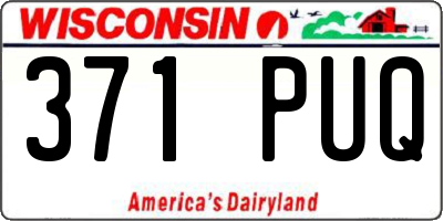 WI license plate 371PUQ
