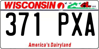 WI license plate 371PXA