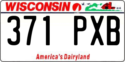 WI license plate 371PXB