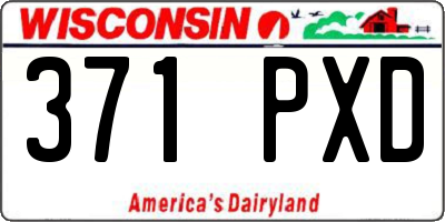 WI license plate 371PXD
