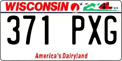 WI license plate 371PXG
