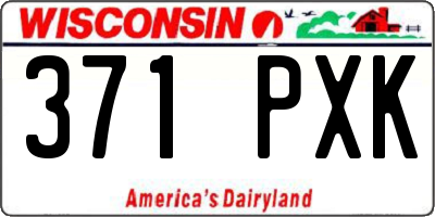 WI license plate 371PXK