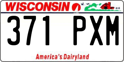 WI license plate 371PXM