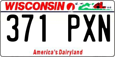WI license plate 371PXN