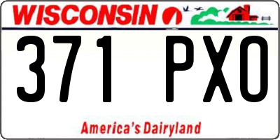 WI license plate 371PXO