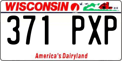 WI license plate 371PXP