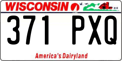 WI license plate 371PXQ