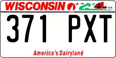 WI license plate 371PXT