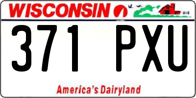 WI license plate 371PXU