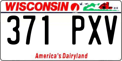 WI license plate 371PXV