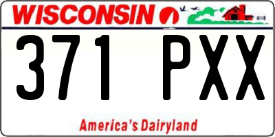WI license plate 371PXX