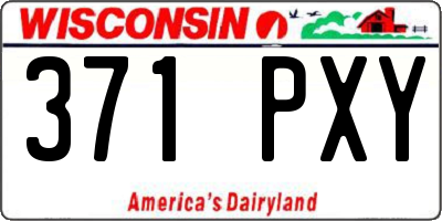 WI license plate 371PXY