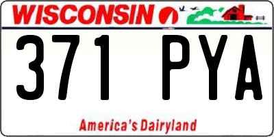WI license plate 371PYA
