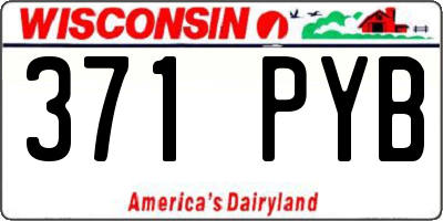 WI license plate 371PYB