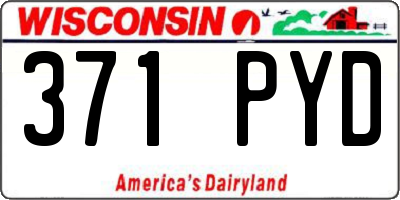 WI license plate 371PYD