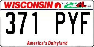 WI license plate 371PYF