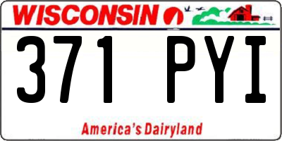 WI license plate 371PYI
