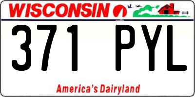 WI license plate 371PYL