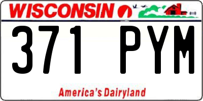 WI license plate 371PYM