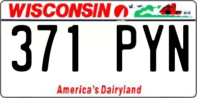 WI license plate 371PYN