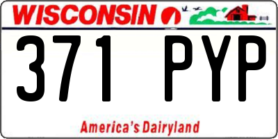 WI license plate 371PYP