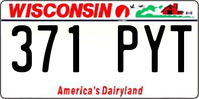 WI license plate 371PYT